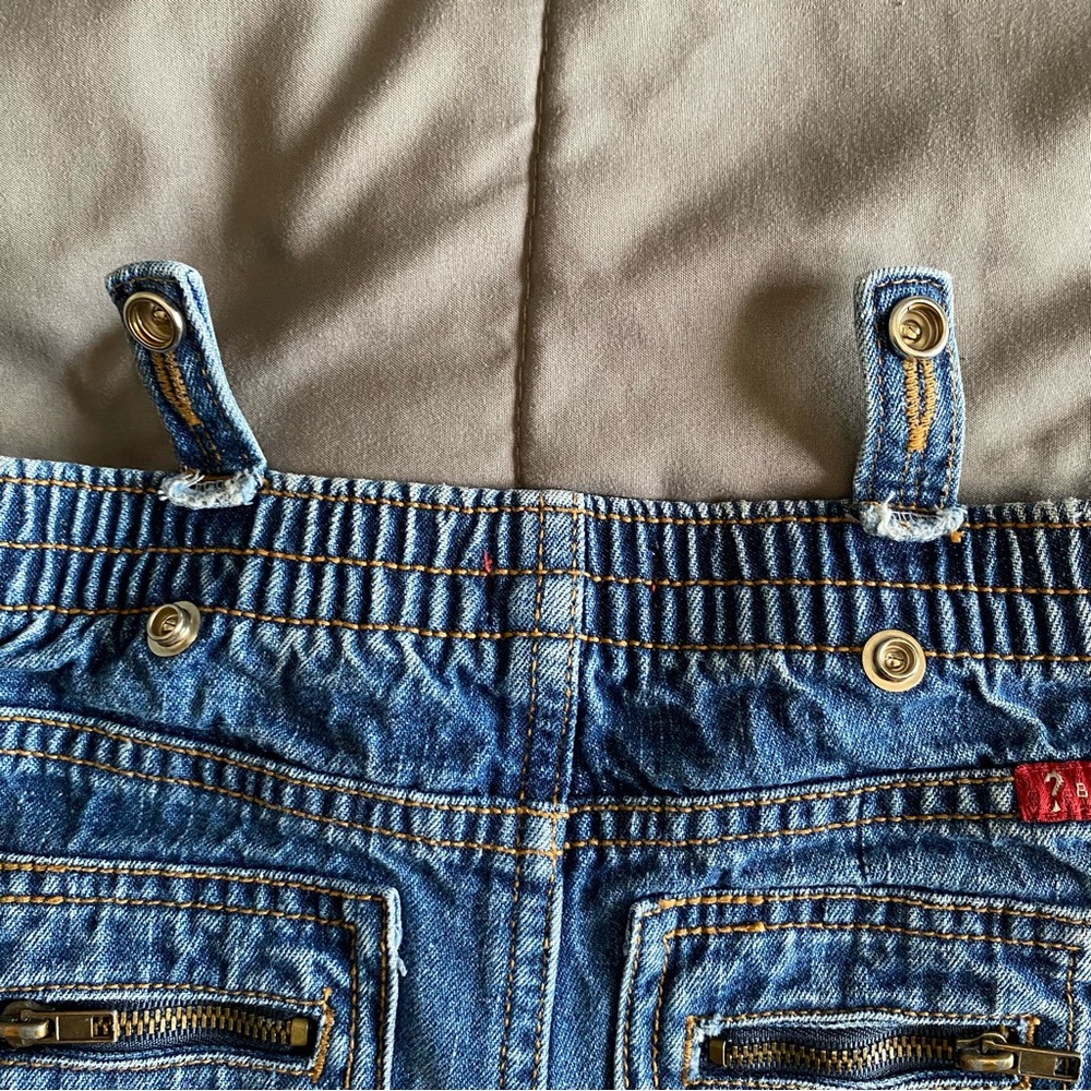 VTG Guess Baby Boy 6/9 Mo Denim Blue Jeans Zipper Pockets Snap Y2K 100% Cotton - Picture 9 of 16